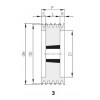 Шкив клиновой SPC 10Х0300 втулка ТВ 4545, BEA