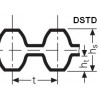 Ремень зубчатый двухсторонний DSTD 1408 DS8M