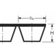 Ремень клиновой многоручьевой 3V 1000 (9J 2540 Le), CONTI-V MULTIBELT