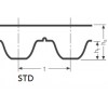 Ремень полиуретановый зубчатый открытый STD S8M 10 HF
