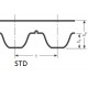 Ремень полиуретановый зубчатый открытый STD S3M 10 HP